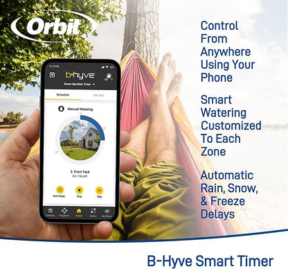 Orbit 50022 Medium-Area 1-Zone All-in-One Automatic Watering System with B-hyve Smart Hose Watering Timer and B-hyve Smart Wi-Fi Hub