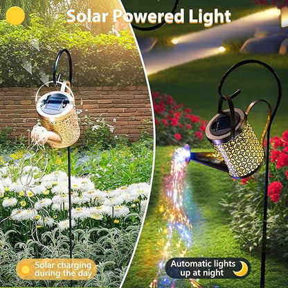 Solar Watering Can Light, Solar Yard Decorations Outdoor, Garden Decor Lights, IP65 Waterproof Hanging Lantern Lights, Flower Bed Decor, Gifts for Grandma, Women, Mom