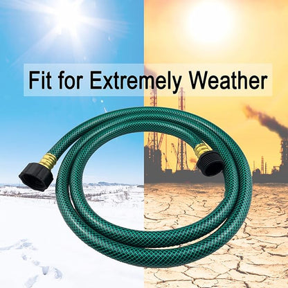 PVC Garden Hose 1/2 Inch, Flexible Water Hose with Male and Female Fittings, No Leaking, Heavy Duty, for Household, Outdoors, Lawns, Patio (20 FT, Green, Plastic Fittings)