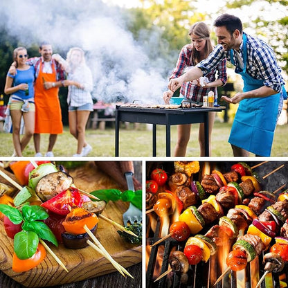 BLUE TOP Natural Bamboo Skewers 12inch Φ=4mm Pack 200;Bamboo Sticks for Grilling, BBQ, Kabob,; Candy Sticks for Fruits, Candies, Chocolate Fountain, Appetizer, Plant Sticks for flower tomato growth