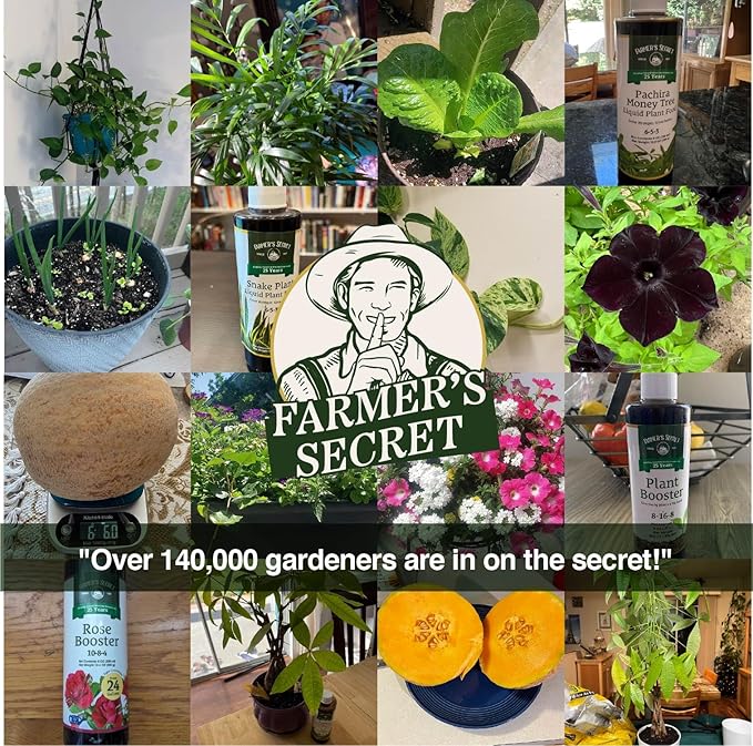 Farmer’s Secret Fruit & Bloom Booster Fertilizer (16oz) - Super Concentrated - Boosts Flowering and Yield on All Varieties of Fruits, Vegetables and Flowers