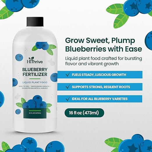 16oz Blueberry Fertilizer - Makes 16 Gallons of Fruit Tree Fertilizer for Blueberries, Liquid Plant Food for Sweet, Plump Blueberry Plants, Instant Plant Food That Promotes Growth & Abundant Harvests