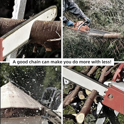 8 Inch Chainsaw Chain 3/8" LP Pitch .050" Gauge 33 Drive Links, 8 Inch Replacement Pole Saw Chains Compatible for Sun Joe SWJ800E SWJ806E, Chicago, Portland 62896, Greenworks, Oregon S33-2 Pack