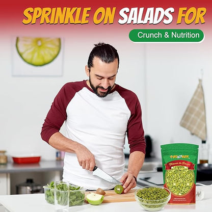 We Got Nuts Pumpkin Seeds Healthy Snacks 5Lbs (80oz) Bag | Raw Pepitas No Preservatives Added, 100% Natural With No Shell | For Baking, Salad Toppings, Cereal, Roasting | Low Calorie Nuts,