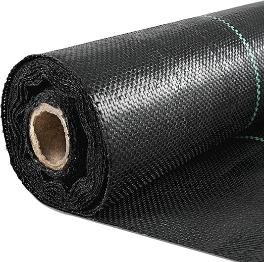 Happybuy 3FTx50FT 5OZ Garden Weed Barrier Landscape Fabric Heavy Duty, Weed Control Fabric for Garden, Weed Blocker Fabric, Geotextile Fabric Under Gravel, Driveway Fabric, Weed Mat Cloth Ground Cover