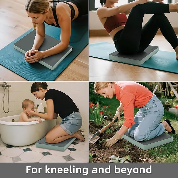 Yoga kneeling mat, 1.5inch Thick,Knee Push-ups, Plank Support & Yoga Elbows/Knees Mat Provides Cushion for Kneeling & Elbows
