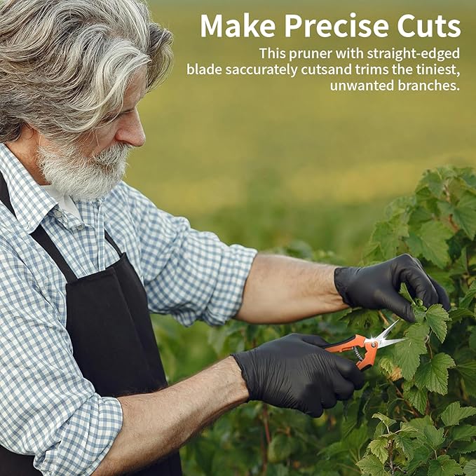 4 Pack Garden Pruning Shears, Stainless Steel Shears, Gardening Shears Scissors Pruning Shears for Gardening Tools (2pcs Green+2pcs Orange)