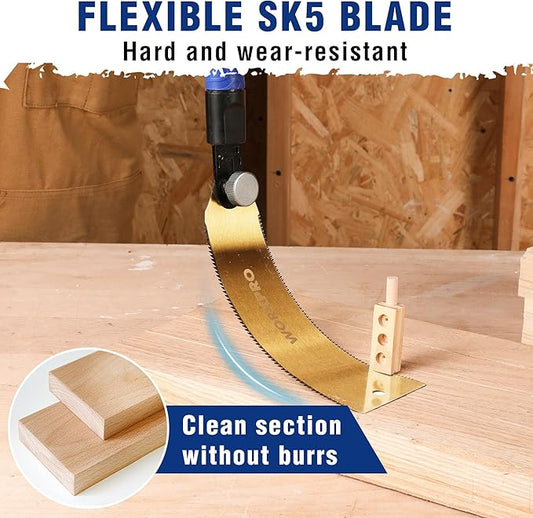 WORKPRO 8 Inch Japanese Pull Saw, Double-Edged Hand Saw for Wood Cutting with 7-9&18 TPI, SK5 Flexible Blade Flush Cut Saw with Non-Slip TPR Handle, Perfect Woodworking Tool Gift