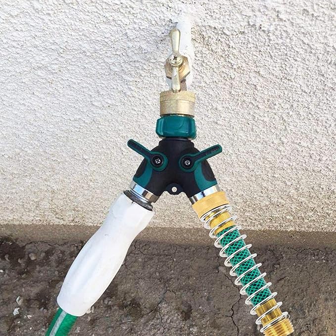 Hourleey Garden Hose Protector, Hose Extension Adapter with Coil Spring (4 PCS)