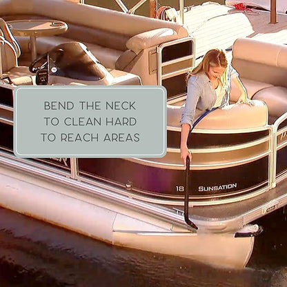 Bernini FlexEnd Garden Wand, Flexible Hose Sprayer with Fireman Nozzle for Versatile Watering and Cleaning - 31" Reach, Black