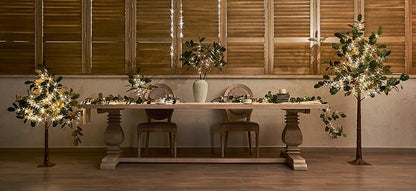 Hairui Lighted Magnolia Branches with Timer 32IN Battery Operated or USB Plug in, Faux Greenery Willow Branch with Lights 60 LED Fairy Lights for Room Fireplace Spring Decoration