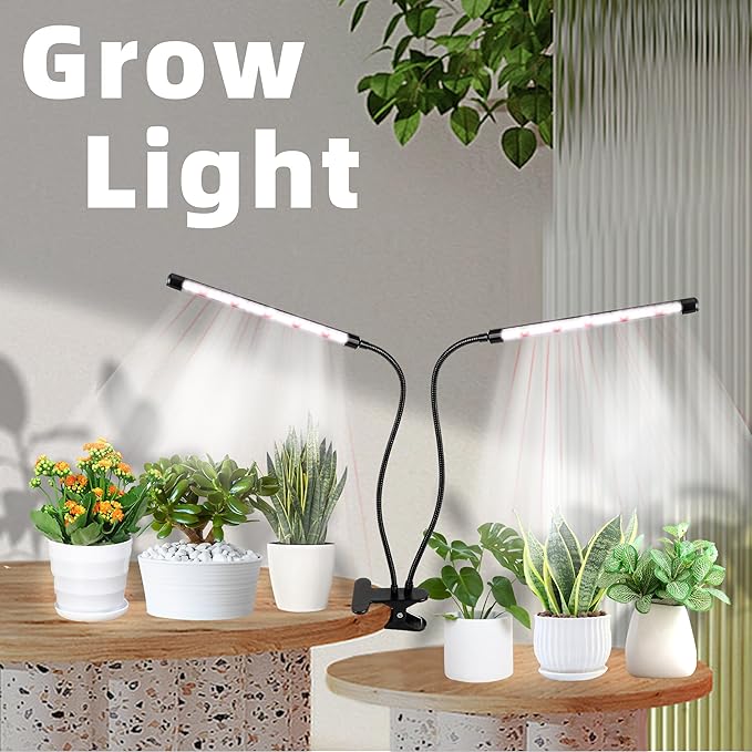 Grow Light 6500K Full Spectrum Plant Grow Lights 84 LED Plant Light with Clip Grow Lamp for Indoor Plants Growing Lamps（2PCS）
