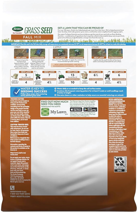 Scotts Turf Builder Grass Seed Fall Mix, 2.4 lbs.