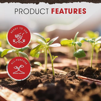 Michigan Peat 8-Pack Compost and Manure Blend, Garden Magic Mix w/Odor-Free Blend, 40 Lbs - Outdoor Lawn and Gardening Mixture with Nutrients and Minerals for Soil Potting and Planting