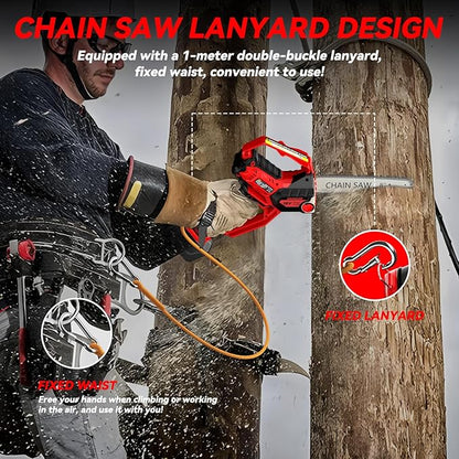Mini Chainsaw for Miwaukee M18 Battery, 8-Inch and 6-Inch 2-IN-1 Cordless Electric Chain saw with Brushless Motor and Auto-Oiler, 800W Hand Mini Chainsaw for Tree Pruning Wood Cutting(No Battery)