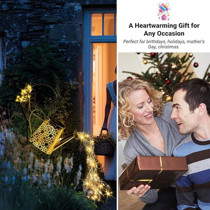 Solar Watering Can Light, Solar Outdoor Decorative,Garden Decor Lights for Yard, IP65 Waterproof Hanging Lantern Landscape Lights, Garden Gifts for Mom, Grandma Women Birthday