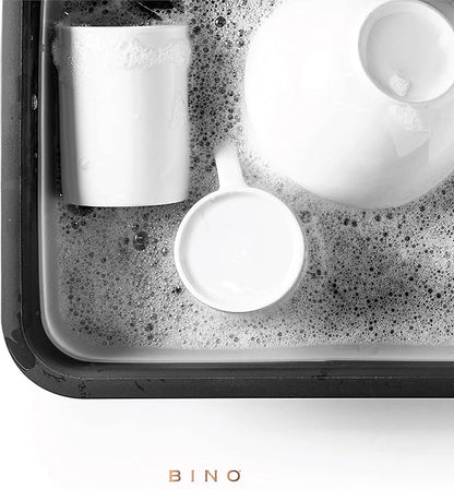 BINO Collapsible Wash Basin - Grey | Portable Dish Tub | Kitchen | Camping | Sink | Home Essentials | Baby Travel | Folding Dish Pan for Maximum Space Saving