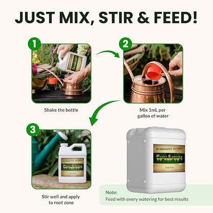 Humboldts Secret Plant Enzymes | 7,000 Active Units per mL | Root & Soil Enzyme Additive for Hydroponic and Aeroponic Systems | Boosts Growth and Root Strength for Maximum Nutrient Uptake | 5 Gallon