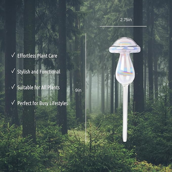 LGL Plant Watering Globes - Automatic Self Watering Globes. Decorative Self Watering Planter Inserts. Self Watering Spikes to Support Plant Health. 4 Pack x 180ml.