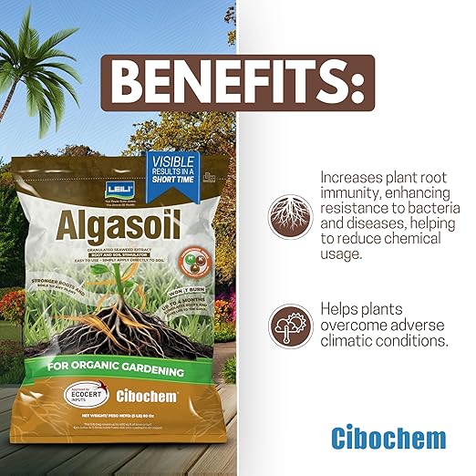 Granulated Seaweed Extract Stimulator - 5lb (80 oz) - Stronger Root Growth, Quick Visible Results, Ideal for Organic Crops, Apply Directly, Easy Aply.