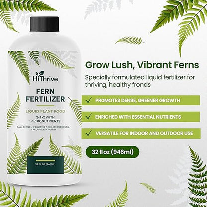 32oz Fern Fertilizer - Makes 64 Gallons of Fertilizer for Ferns, Nutrient-Rich Indoor Plant Food for Greener Growth and Dense, Resilient Fronds with Intricate Texture - Ideal for All Fern Plant Live