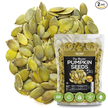 Oven Toasted Pumpkin Seeds with Sea Salt (Papitas) 32 oz (2 lb) Batch Tested Gluten & Peanut Free | No Oils | No PPO | Non GMO | Vegan and Keto Friendly | Premium Quality