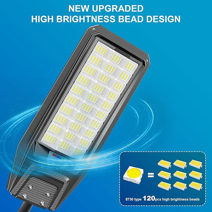 4‑Pack Solar Street Light, Super Bright LED Solar Powered Street Lamps with Motion Sensor, Dusk to Dawn, IP67 Waterproof for Yard, Garden, Parking Lot, Driveway, Farm