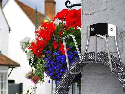 JBscoop Garden Hose Holder, Garden Hose Hanger Wall Mount for Water Hose, Extension Cords, Air Compressor Hose, Heavy Duty & Rust Proof (90 Feet)