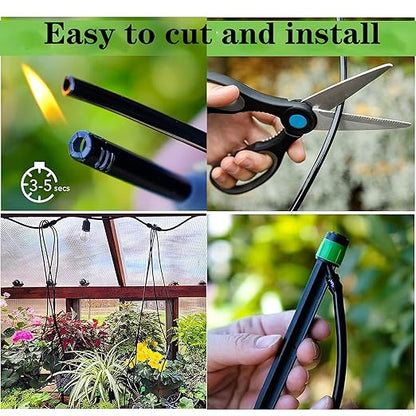 5/16 Dropper Blank Distribution Pipe,50 Foot (15 m) Black Drip Pipe for DIY Garden Irrigation Systems,Drip Lines,Drip Pipes and Drip Irrigation System Parts