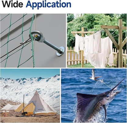 iCrimp Wire Rope Crimping Tool with Build-in Cutter, 3/64-inch to 1/8-inch, Swager Kit Includes 330pcs Loop Sleeve and 45pcs Stainless Steel Thimble and 15m Wire Rope IWS-1608MC