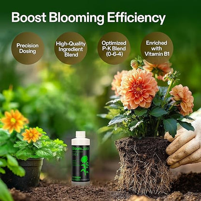 VIVOSUN Bloom Juice (0-6-4), Flowering Supplement Liquid Fertilizer for Flowering Stage, Concentrated Plant Food for All Flowering Plants, 8 Ounces