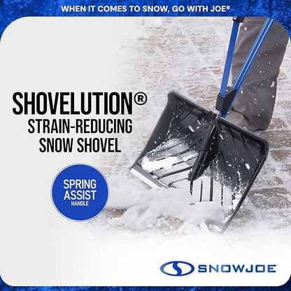 Snow Joe Snow Shovel with 18-Inch Blade and Assist Handle, 3.5 Lbs - Heavy-Duty Lightweight Shoveling Tool for Ice Removal, Shovelution SJ-SHLV01