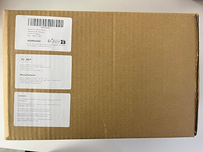 ZMTECH 8 Inch Hanging Planters for Indoor Plants, Hanging Baskets for Plants Outdoor with Visible Water Level, Hanging Flower Pots with Drainage Holes & Removable Tray(2 Pack, Gray)