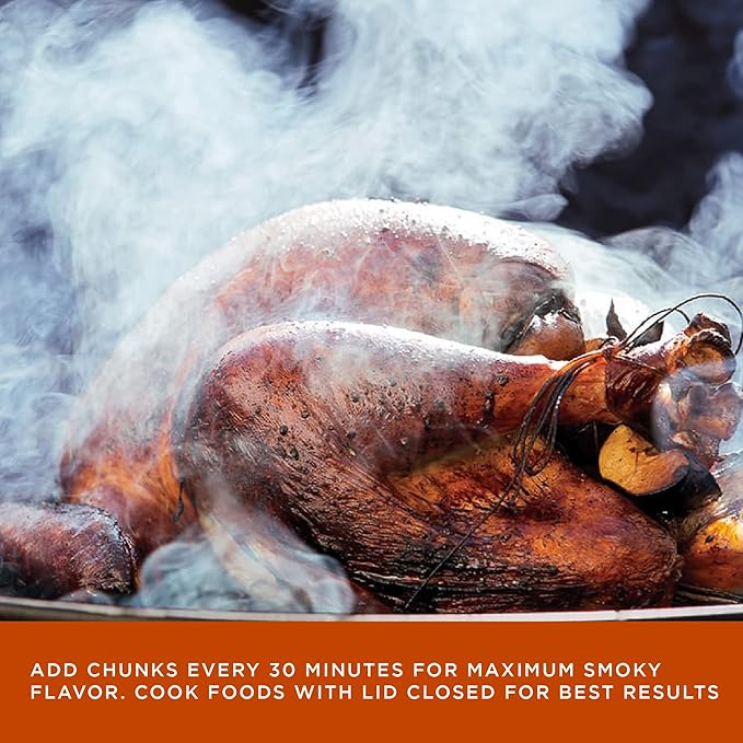 Fire & Flavor Hickory Wood Chunks for Smoking and Grilling - All-Natural, Long-Lasting with a Mildly Sweet Flavor - Large Chunk Wood Chips for Smokers,Red