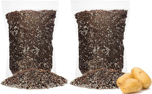 GARDENERA Premium Organic Potting Soil - 10 Quart - The Ideal Growing Medium for Delicious and Nutritious Homegrown Potatoes (2 Bags of 5 Quart)