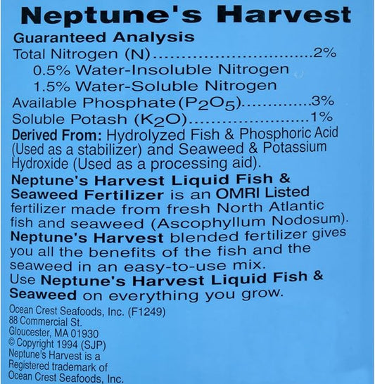 Neptune's Harvest Fish & Seaweed Fertilizer 2-3-1 (Gallon)