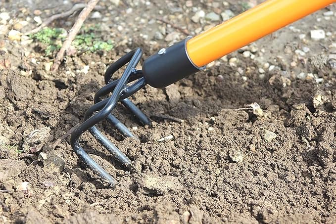Ashman Garden Cultivator (1Pack)– Sturdy Hand Tiller/Cultivator – Heavy Duty Blade for Digging, Loosening Soil and Weeding – Rubber Grip Handle for a Strong Hold – Rust Resistant
