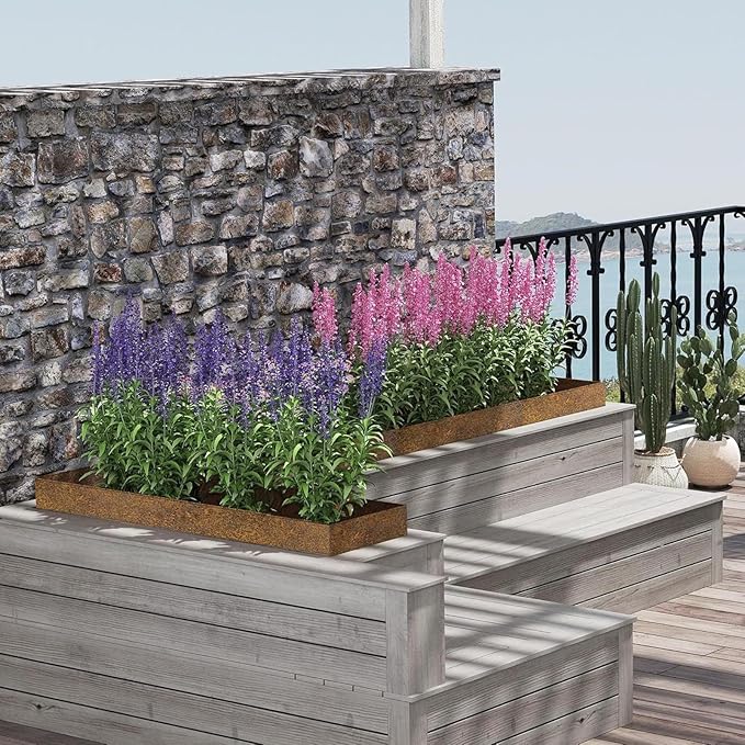 Edging for Landscaping,Flower Bed Border | 33 Feet Metal Decorative Fence Barrier for Garden Patio Backyard Landscape Flower Bed Outdoor