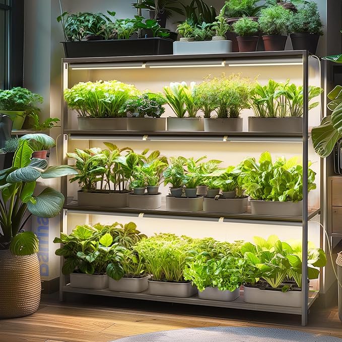 Barrina T8 Plant Light, 144W(6 x 24W), 800W Equivalent, 2FT Super Bright, Full Spectrum, led Grow Light, Integrated Growing Lamp Fixture, for Indoor Plants, 6-Pack