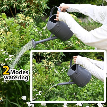 1 Gallon Watering Can for Plants, Watering Cans for Indoor&Outdoor Gardening, Water Can with Ergonomic Movable Handle (Dark Grey)