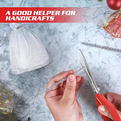 Goldblatt 2PCS Heavy Duty Scissors, Multipurpose Shop Scissors with Stainless Steel Blade and Comfortable Handle, Easy Cutting Cardboard, Wires, Leather, Fabric