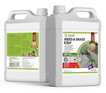 ECO Garden PRO - Organic Vinegar Weed Killer | Kid/Pet Safe | Clover Moss, Green Grass & Poison Ivy Killer for Lawns | Spray Ready Glyphosate Free Herbicide (1 Gallon)
