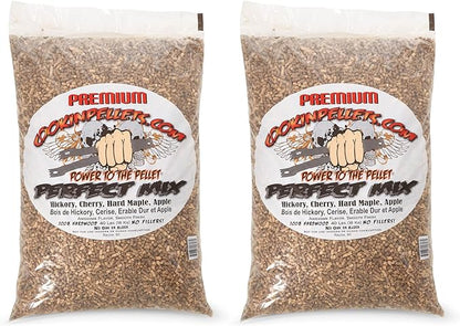 CookinPellets 40PM Perfect Mix All-Natural Hickory, Cherry, Hard Maple, and Apple Grill Smoker Smoking Hardwood Wood Pellets, 40 Lb Bag (2 Pack)