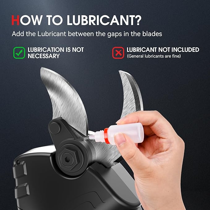 Electric Pruning Shears, 40mm 1.6" Cutting Diameter Cordless Power Pruner for Gardening with 2Pcs 2000mAh Rechargeable Batteries & Replacement Blades Set, Tree Pruner Branch Cutter (Black)