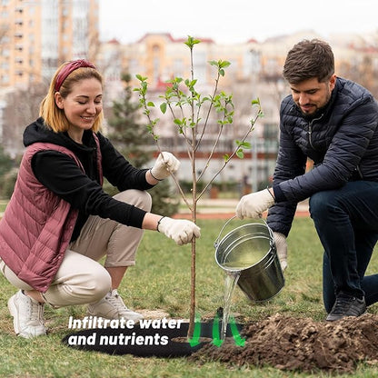 32.5 Inch Non-Woven Tree Mulch Ring,Reusable Tree Weed Barrier Mat,Degradable Tree Mulch Used to inhibit Weed Growth and Landscape Weed Control Plant Root Protection (4 Pack)