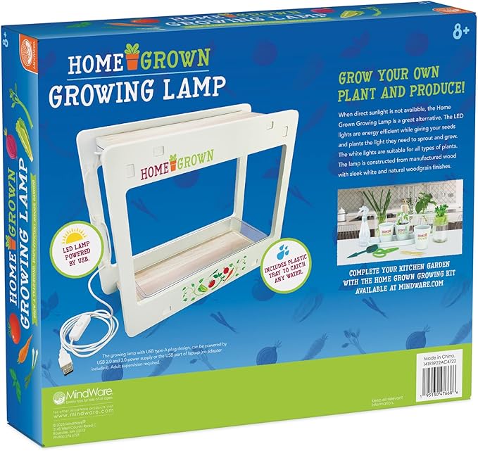 Home Grown Indoor Growing Lamp- Grow A Garden in Your Kitchen. for Ages 8 and up