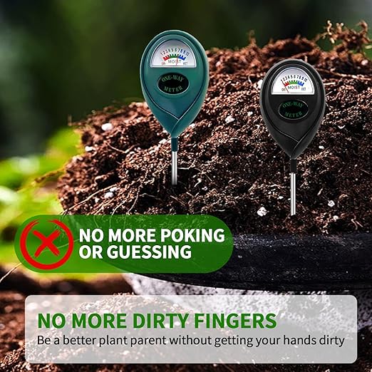 2 Pack Soil Moisture Meter for Plants, Plant Moisture Meter for Houseplants, Hydrometer for Plants, Plant Moisture Meter Houseplants, Water Tester for Plants Gift for Garden Lover