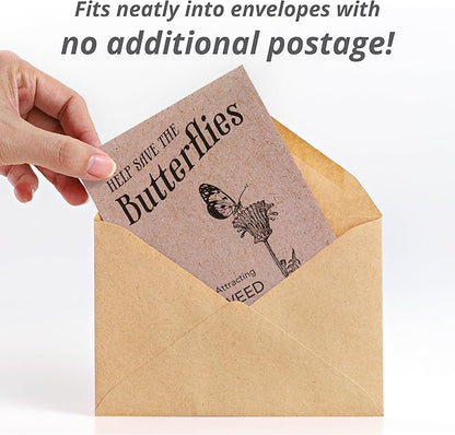 Bentley Seeds Co. Seed Packets for Planting - Party Favors for Indoors and Outdoors Gardening - Non GMO, Non-Coated - Bulk Pack of 25 Milkweed (Common, Showy & Butterfly Mix)