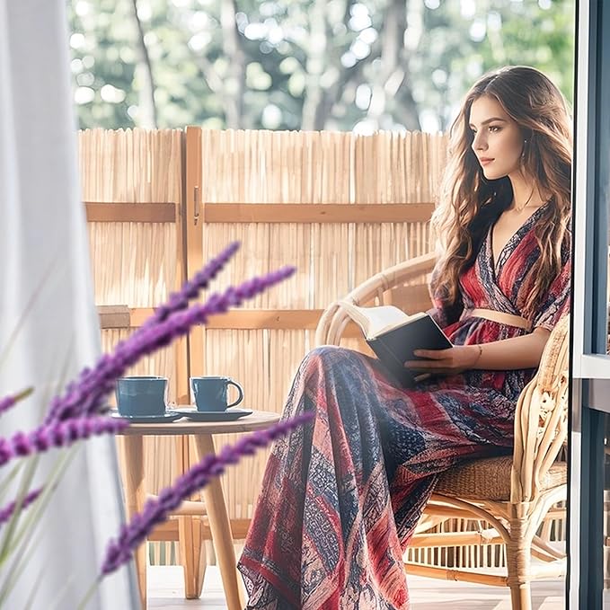 KOL 5ft Artificial Veronica Spiked Speedwell Grass, 59in Faux Veronica Spicata Plant, Tall Horsetail Reed Grass, UV-Resistant Fake Grasses for Indoor/Outdoor Décor, Home Office Wedding Centerpiece