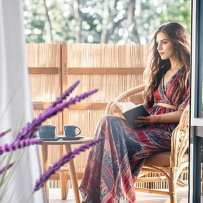 KOL 5ft Artificial Veronica Spiked Speedwell Grass, 59in Faux Veronica Spicata Plant, Tall Horsetail Reed Grass, UV-Resistant Fake Grasses for Indoor/Outdoor Décor, Home Office Wedding Centerpiece